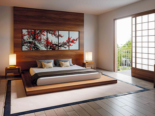 Phòng ngủ lấy cảm hứng từ phong cách tối giản của người Nhật Bản